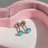 Brincos de Parafuso Torcido Redondo Coloridos para Osso da Orelha, Versáteis, Design Exclusivo Requintado, High-End, Simples e Personalizados para Uso Diário