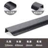 Manija Invisible para Puerta de Armario Minimalista Moderno de Gama Alta Redonda Larga Negra Dorada Manija de Puerta con Sello de Borde para Cajón de Gabinete de Cocina