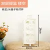 Lanterna pequena branca porta-velas de ferro, luz de ambiente romântico, ornamento decorativo suave para terraço jardim, acessório para fotografia de têxteis para casa