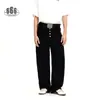 Forn3 Marca de Moda Retro Calle Americana Diseño Pantalones Vaqueros Botonados para Hombre Jeans Rectos Sueltos N2051