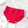 Calzones Grandes de Algodón Rojo para Mujer, Tallas Plus, Canalé Fino, Adecuados para el Año de Nacimiento, Boda Festiva, Ropa Interior Roja para Mujer, Venta al por Mayor de Fábrica