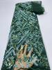 Vestido de estilo étnico europeo y americano de tela de malla con lentejuelas, boda, cuentas, encaje de lentejuelas, encaje MN2074