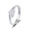 Anillo de diamantes triangular de gran venta transfronterizo entre Europa y Estados Unidos para mujer, anillo de dedo dietético ajustable con apertura geométrica hueca de moda simple