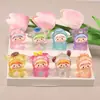 Muñeca de Dibujos Animados con Cabeza Inclinada Llavero de Pegamento de Crema DIY Materiales para Coleta Imanes para Refrigerador Accesorios de Resina Venta al por Mayor Caja Sorpresa