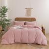 Conjunto de Capa de Edredom de Gaze Dupla Cor Sólida Conjunto de Três Peças Estilo Natural Ins Wabi-Sabi Conjunto de Roupa de Cama para Exportação Transfronteiriça Atacado Personalizado