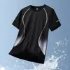 2025 Nuevo Traje Deportivo de Verano para Hombre Comercio Exterior Transfronterizo Fitness Camiseta de Manga Corta Ropa de Secado Rápido Correr Holgado
