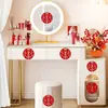 Diseño Especial de Habitación de Boda con Palabras Felices, Pegatinas Pequeñas Autoadhesivas de Palabras Felices, Decoración de Gabinete de Escaleras de Casa Nueva de Boda