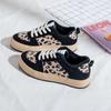 Sapatos de prancha com estampa de leopardo femininos 2021 outono e inverno novos sapatos de veludo na moda, calçados esportivos casuais de lona para mulheres