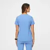 Blusa de Uniforme Elástica de Secado Rápido con Cuello en V y Mangas Cortas para Hombres y Mujeres, Adecuada para Personal de Hospital, Enfermeras, Odontología, Belleza, Quirófano y Ropa de Trabajo para el Cuidado Postparto