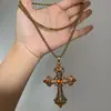 Colar Longo em Camadas Estrela e Flor Estilo Minimalista, Corrente para Suéter de Moda de Luxo Leve de Nicho Acessório Tendência
