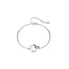 Anillo Mobius de Plata Pura S999 Pulsera de Pareja Lujo Ligero Simple Pulsera de Doble Anillo Accesorios Geométricos Personalizados Venta al Por Mayor