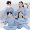 Ropa interior térmica sin costuras para niños Conjunto de capa base para niños Tops térmicos de cuello alto y pantalones Pijama térmico de invierno para niñas