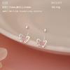 Originales Pendientes Yong Cheng 999 Plata para Pies Corazón Rosa Mariposa Moderna Moda Fresco Temperamento Dulce Suave Nicho