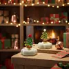 Bestseller transfronterizo Zibo vidrio mini árbol de Navidad spinner artesanía de vidrio, giratorio para coche, regalo de Navidad