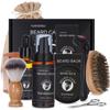 Traje transfronterizo para el cuidado de la barba de sándalo para mejorar el encrespamiento, hidratación, reparación, brillo suave, traje de 9 piezas