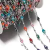 Nuevo Diseño de Moda Ojo de Diablo Color Palma Conservación del Color Cadena Hecha a Mano Pulsera DIY Cadena de Borlas Joyería al por Mayor