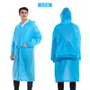 Capa de chuva para mochila capa de chuva fábrica customizada EVA espessado longo peça única capa de chuva com zíper à prova d'água e bolsos