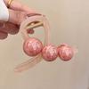 2025 Novo Grampo Garra de Pérola Elegante de Alto Padrão para Parte de Trás da Cabeça Tamanho Médio para Penteados Presilha Tubarão Grampo de Cabelo Acessórios de Cabelo Femininos