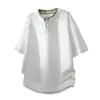 Camiseta de Manga Corta con Cuello en V Falsa de Dos Piezas para Hombre, Marca de Verano de Moda, Diseño Holgado, Camiseta de Media Manga, Top Versátil a la Moda para Hombre