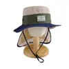 Sombrero de Pescador Delgado de Verano, Sombrero Exterior Elegante y Versátil para Niños, Sombrero de Sol de Ala Ancha con Chal para Niños Mayores