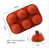Ponto transfronteiriço mousse bolo molde de silicone 6 até 8 mesmo semicircular molde de chocolate esférico pudim cozinha utensílios de cozimento