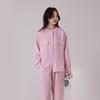 Ropa Llana Nueva de Primavera y Verano Ropa para el Hogar para Mujer Hombre Hilo de Doble Capa Algodón Puro Manga Larga Holgada Ropa Exterior Pijama de Pareja