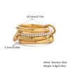 [Acero y Titanio de Cuerpo Completo] Anillos Europeos y Americanos Apilados Lisos, Anillos Elegantes Entrelazados, Joyería de Acero Inoxidable que No se Desvanece