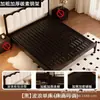 Cama de Hierro Forjado Tapizada Suave Ultradelgada Estilo Crema Francés Cama Moderna Minimalista con Marco de Hierro Silencioso para Hogar Doble Individual Alquiler