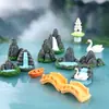 Adornos de Escena Miniatura, Modelos Creativos de Picos de Montaña Estilo Chino, Piedras Falsas Pequeñas de Resina, Decoraciones de Escritorio