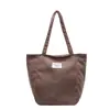 Bolso de pana para mujer 2026 nuevo casual de gran capacidad bolso de mano estilo coreano para ir al trabajo hombro axila bolsa tote