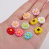 Venta caliente transfronteriza, protección del medio ambiente, 12 mm, pequeña margarita, girasol, flor de resina, accesorios para el cabello para niños, pinza para el cabello, accesorios de bricolaje
