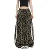 Pantalones de Pierna Ancha con Estampado de Leopardo Retro Americano para Mujer, Nuevos, Sueltos, Adelgazantes, Estilo Plátano, Chica Popular, Pierna Recta, Rayados, Casuales, Largos