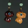 Palo de rosa Madera de oveja Pequeña Talla en madera Adorno creativo Colgante Llavero Zodiaco Oveja Cadena para teléfono móvil Colgante para bolso Accesorios