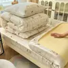 Novo modelo 2026 conjunto de lençóis de algodão puro estilo fresh para cama de estudante, conjunto de três peças para dormitório estudantil, conjunto de três peças para beliches