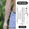 Tatuagem Adesivo Flor Grande Erva Braço Suco Tonalidade Gradiente Não Refletivo Semi-Permanente Estilo Ins Estilo Escuro Flor Braço Tatuagem para Homens e Mulheres À Prova d'Água