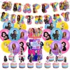 Boneca Bratz Festa de Aniversário Bratz Decoração Arranjo Faixa Bandeira de Bolo Balão Conjunto Transfronteiriço