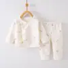Roupas para Bebê Recém-Nascido Outono e Inverno Algodão Puro Pijama 0-3 Meses 6 Estações Primavera e Outono Conjunto de Roupas de Outono para Bebê