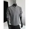 Sudadera Henley con patrón de espiga estilo americano para hombre, de otoño, moderna, elegante, corte relajado, capa interior casual, top