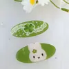Miffy Coelho Tema Música Verde Acrílico Fofo DIY Artesanal Acessórios para Capa de Celular e Decorações de Sapatos