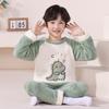 Pijama para Bebês Meninas Outono e Inverno 2025 Novo Veludo Coral para Meninas Roupas de Casa Fatos de Flanela de Inverno para Meninas