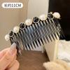 Peineta de Perlas Flequillo Artefacto para Acabado de Cabello Clip para Cabello Tocado Horquilla Parte Posterior de la Cabeza Horquilla para Cabello Verano de Mujer