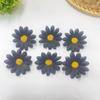 Ventas Calientes Transfronterizas Artificial 4cm Negro Oro y Plata Pequeño Crisantemo 12 Hojas Girasol Cabeza de Flor Pequeña Margarita Venta al por Mayor