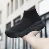 Zapatillas deportivas de moda versátiles para hombre y mujer de talla grande, para exteriores, para correr, zapatillas de calcetín slip-on de punto volador para parejas, de moda
