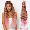 Extensiones de Crochet de Fibra Sintética Europea y Americana Deep Wave 22-30 Pulgadas Pelucas Transfronterizas