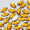 Rinestones Acrílicos Ojo de Caballo de 7*15mm Cosidos a Mano con Agujeros, Brillantes, Material para Manualidades y Accesorios de Ropa, Paquete de Materiales con Agujeros ZZ107