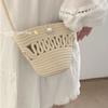 Bolso popular de este año para mujer 2023 nuevo diseño de nicho bolso de hombro bandolera único tejido verano combinable bolso tipo cubo