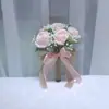 191 Buquê de Noiva Mori Buquê de Casamento Flores de Simulação Rosa Enviar Namorada Pedido de Casamento Registro Foto de Casamento Buquê