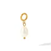 Procesamiento y Personalización de Colgantes de Perlas de Agua Dulce Naturales Accesorios DIY Pendientes Collar Accesorios de Joyería Pendientes de Acero Inoxidable para Mujeres