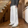 Pantalones de Chándal Rectos con Estampado de Espuma para Hombre, Otoño/Invierno 2026, Pantalones Casuales de Moda Sueltos de Alta Gama para Adolescentes