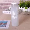 Taza de Vidrio Mate Degradado de Colorido Estilo Coreano para Pareja Taza Portátil de Laca para Hombres y Mujeres Taza para Pareja para Estudiantes